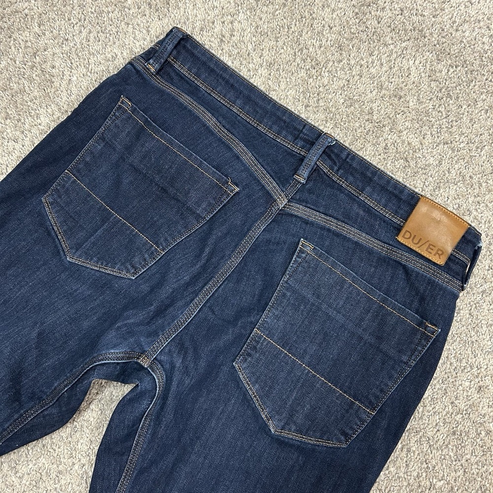 DU/ER L2X Slim Fit Jeans Mens 36X30 (Fits 36X29) Blue Denim Flex Waist DUER - Picture 13 of 13